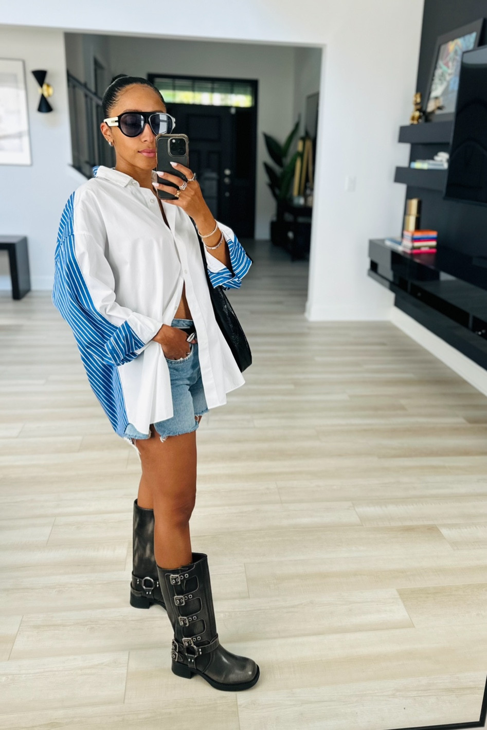 What I’ve been wearing lately: Denim shorts, oversized button-downs, and boots from Steve Madden! 

#LTKStyleTip #LTKShoeCrush #LTKFindsUnder100