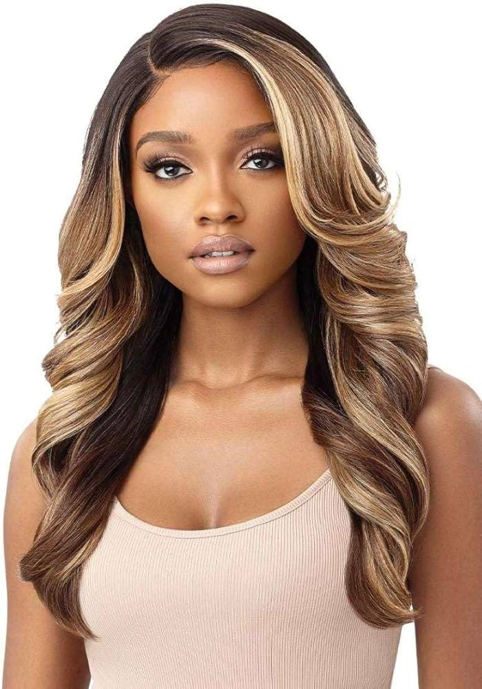 Outre Synthetic Melted Hairline HD Lace Front Wig - BEGONIA (DRFF CARAMEL MOCHA) | Amazon (US)