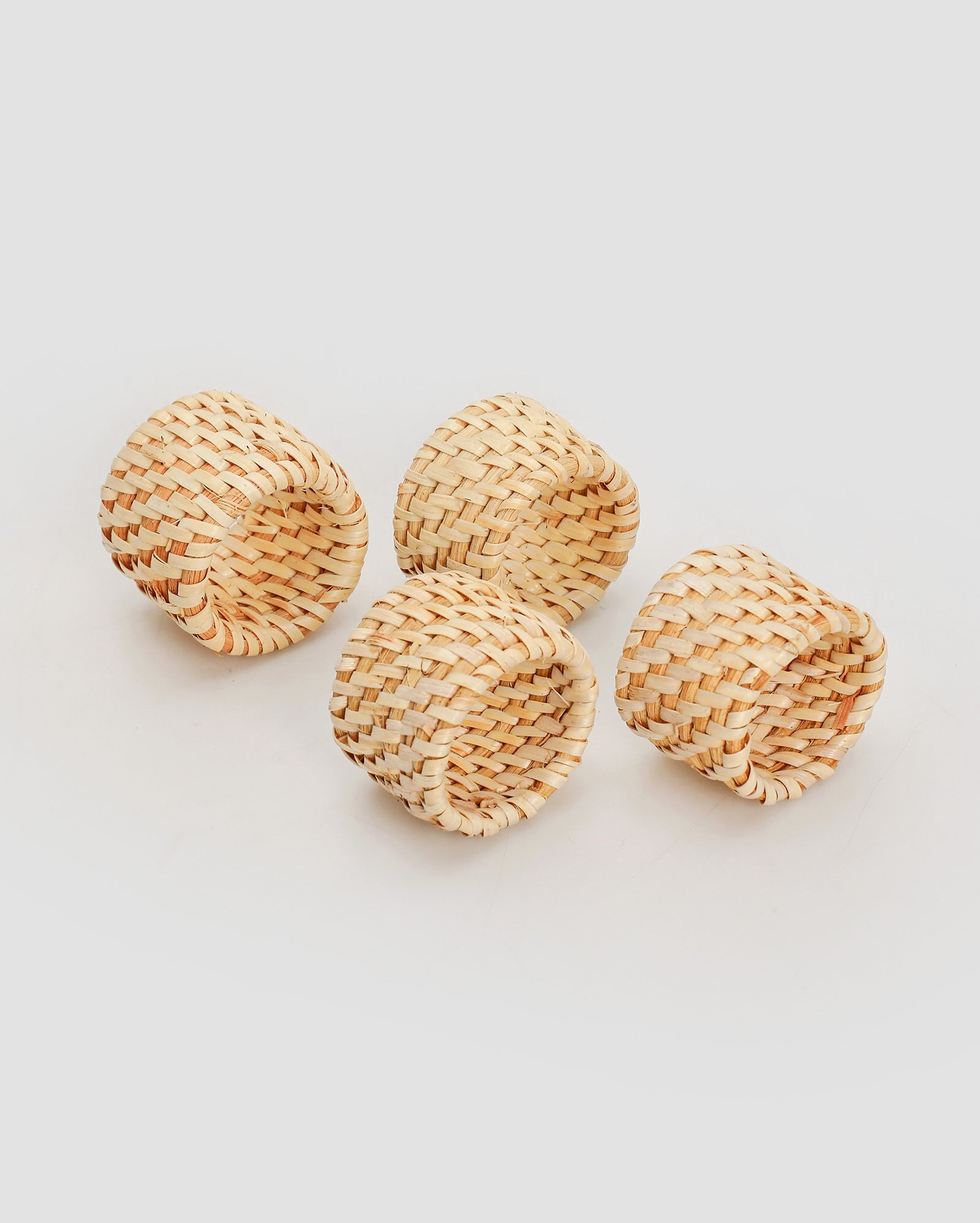 Kit argola para guardanapo 4 peças rattan bege | Casa Riachuelo | Riachuelo (BR)