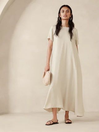 Aurelia Linen-Blend Maxi Dress | Banana Republic (US)