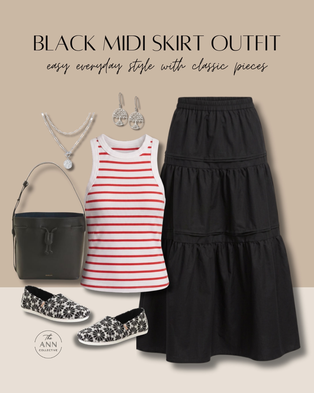 A black midi skirt is one of my favorite wardrobe staples because it’s so versatile. Pair it with a striped tank, comfortable flats, and a classic handbag for an effortless outfit you’ll wear on repeat.

#LTKootd #LTKPetite