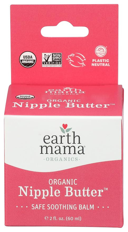 Organic Nipple Butter Breastfeeding Cream by Earth Mama | Lanolin-free, Safe for Nursing & Dry Sk... | Amazon (US)