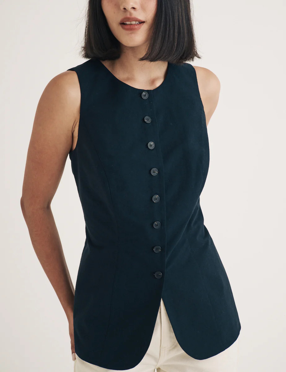Black Crew Neck Longline Waistcoat
  

  
    £65.00 | Nobody's Child