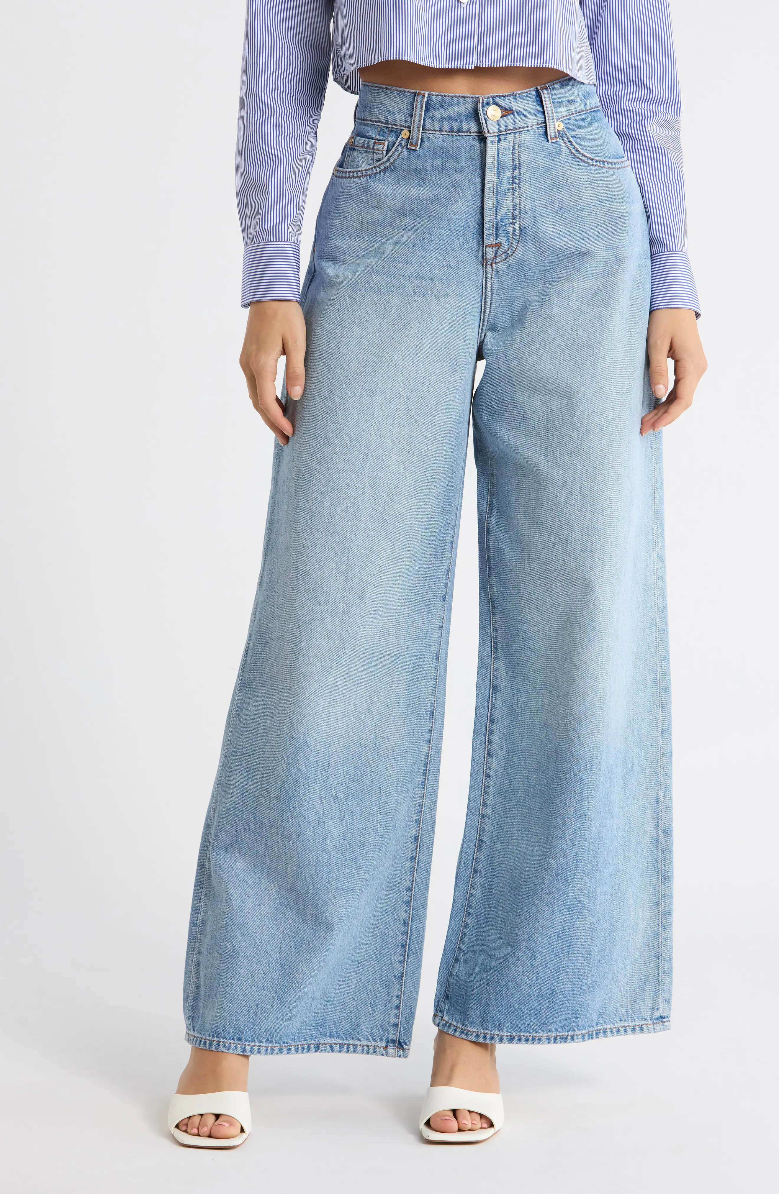 7 For All Mankind Zoey Wide Leg Jeans (Women) | Nordstromrack | Nordstrom Rack