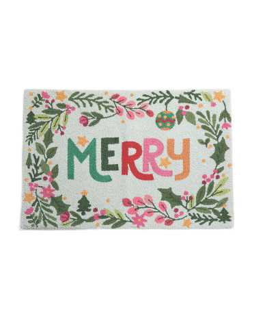 2x3 Merry And Border Foliage Hook Rug | TJ Maxx