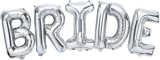 KatchOn, Big Bride Balloons Silver - 16 Inch | Bachelorette Party Decorations | Silver Bride Ball... | Amazon (US)