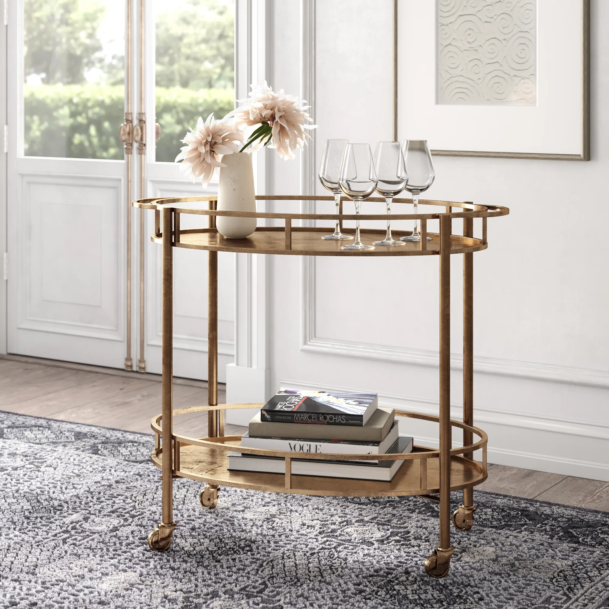 Cumberland Metal Bar Cart | Wayfair North America