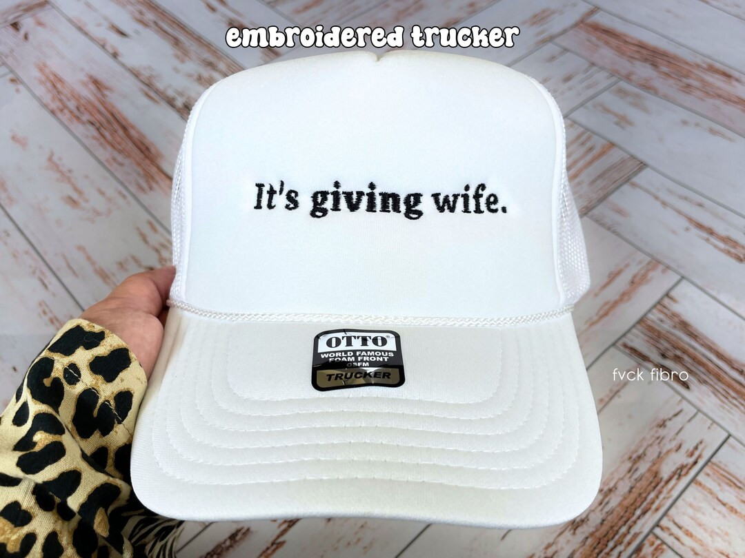 Funny Bride Trucker Hat Embroidered Bride Accessories It's Giving Wife Bachelorette Party Trucker... | Etsy (US)