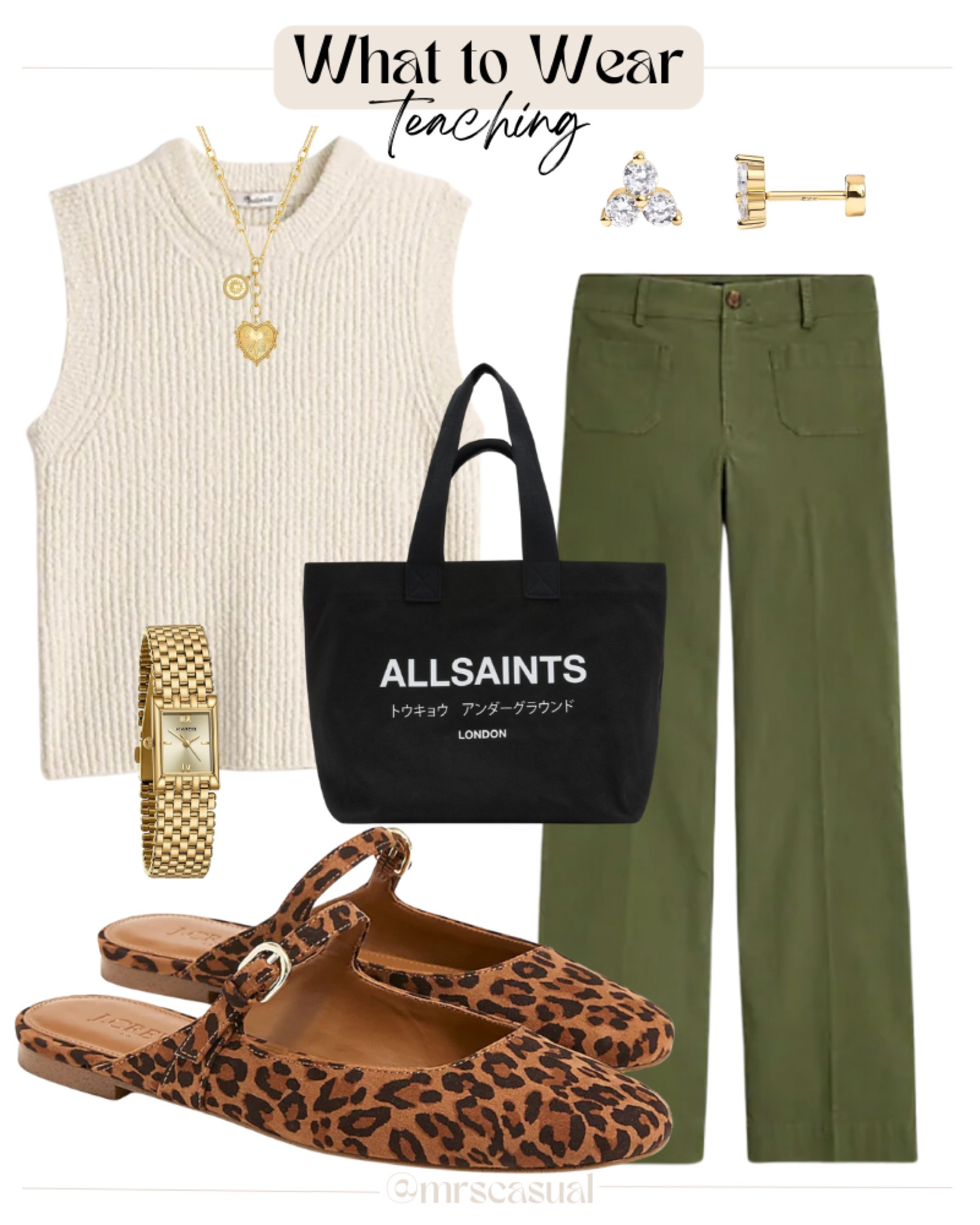 Teaching fall outfit idea with leopard mule flats. In love with these ❤️ 

#LTKFindsUnder50 #LTKBacktoSchool #LTKFindsUnder100