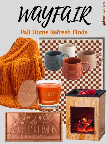 FALL HOME DECOR FINDS FROM WAYFAIR 🍂 

So many new great finds from Wayfair for autumn! Here are a few of my cozy favorites 🍁

• Sango Siterra Painter’s Palette Mixed Stoneware Coffee Mugs (Set of 4)
• Chenille Chunky Knit Throw, Luxury Hand-Knitted Yarn Throw Blanket (Burnt Orange)
• Walker Checkered Burnt Orange/Crean Shag Area Rug
• Root Candles Pumpkin Spice Scented Jar Candle
• Millwood Pines Scented 5.75” H Iron Tabletop Wax Warmer
• August Grove Text Wall Decor

Shop these finds & so much more on my LTK 🫶🏻 @kamavacap

#LTKSeasonal #LTKhome #LTKFind