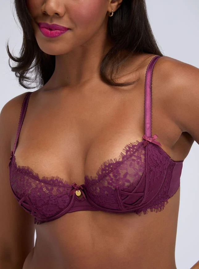 Alva lace balconette bra - Berry | Boux Avenue (UK)