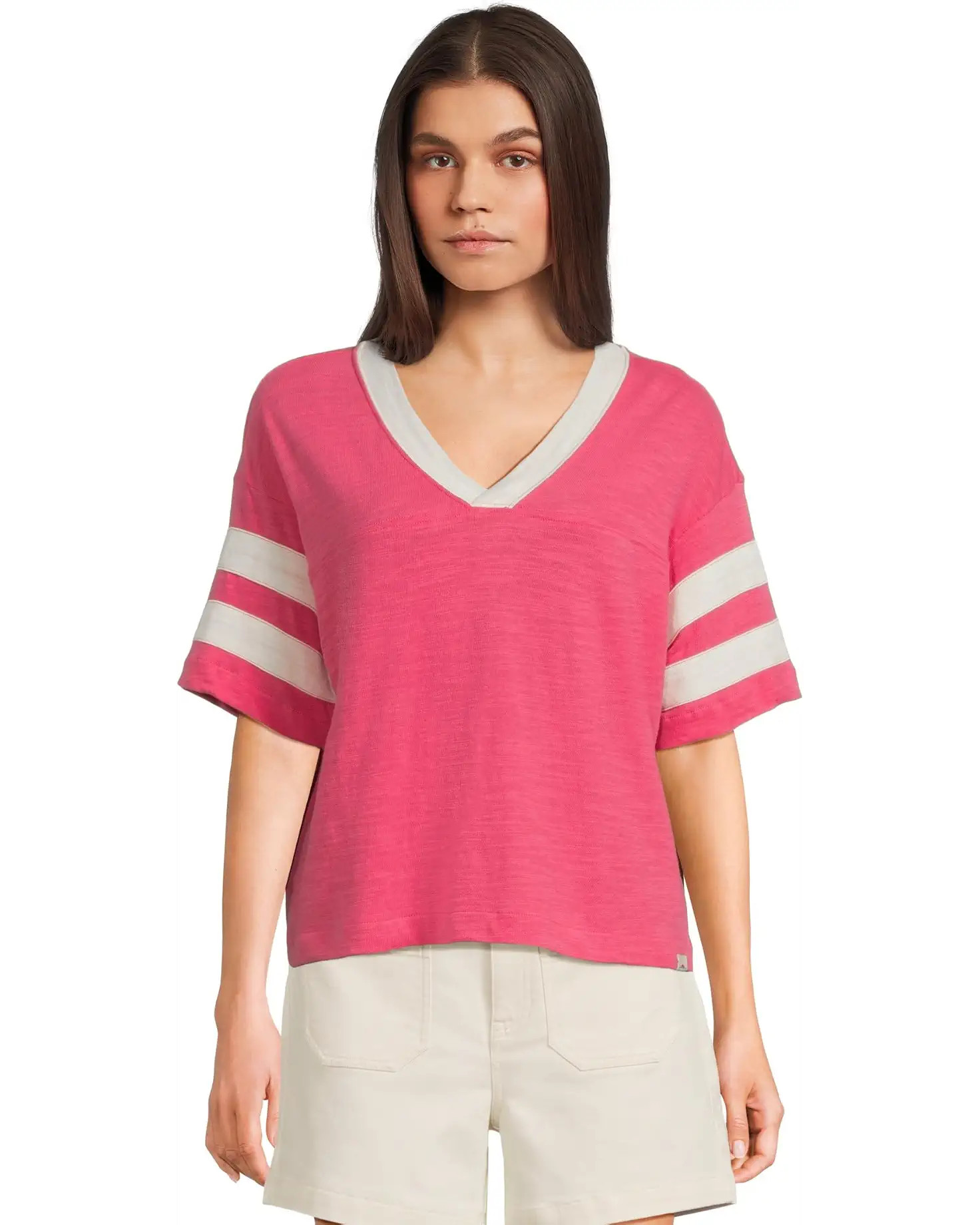 Women's Faherty Sunwashed Slub Varsity Tee | Zappos.com