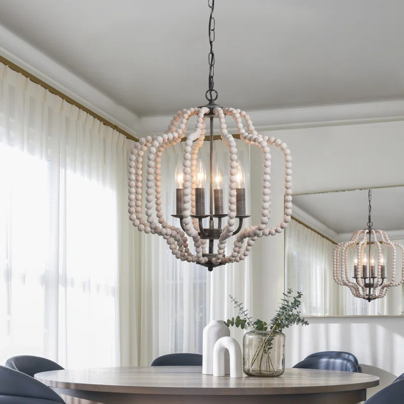 Marie-Lucie 4 - Light Dimmable Geometric Chandelier | Wayfair North America