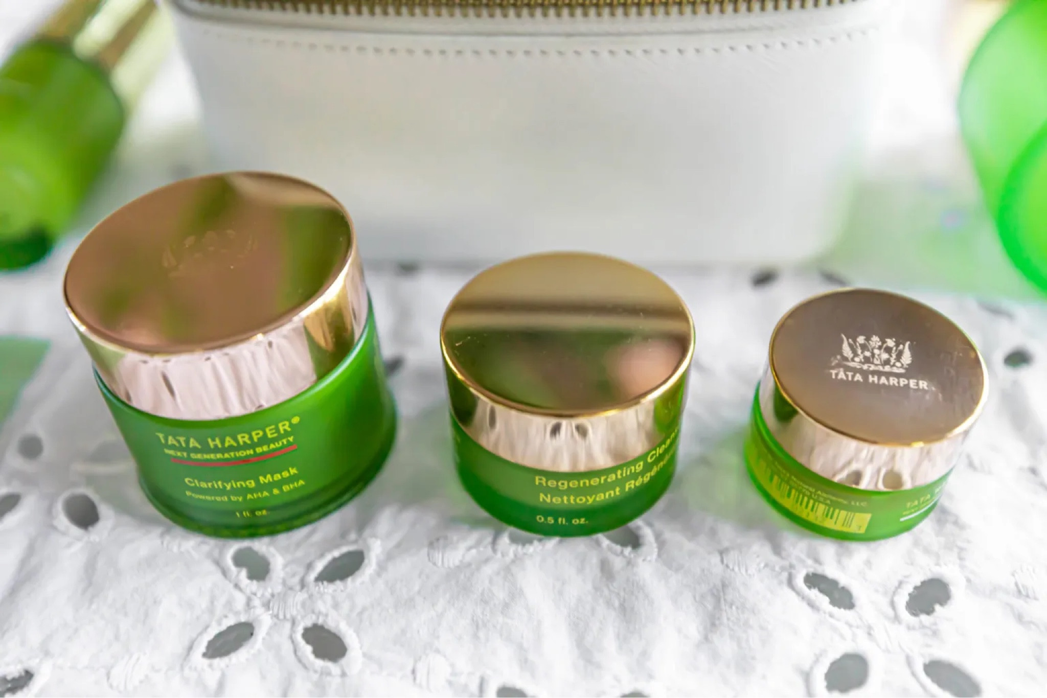 Tata Harper, green skincare, green beauty, clean beauty, organic skincare, woman-owned, Vermont, non-toxic, clean at Sephora, non-gmo, glass jar, truffle case, packing hacks, eyelet tablecloth, Easter tablecloth, pure skincare, hydrating mask, regenerating cleanser, sustainable beauty, hydrating floral mask, luxury skincare, #treatyourself, gift ideas, beauty guru

#LTKGiftGuide #LTKbeauty #LTKunder50
