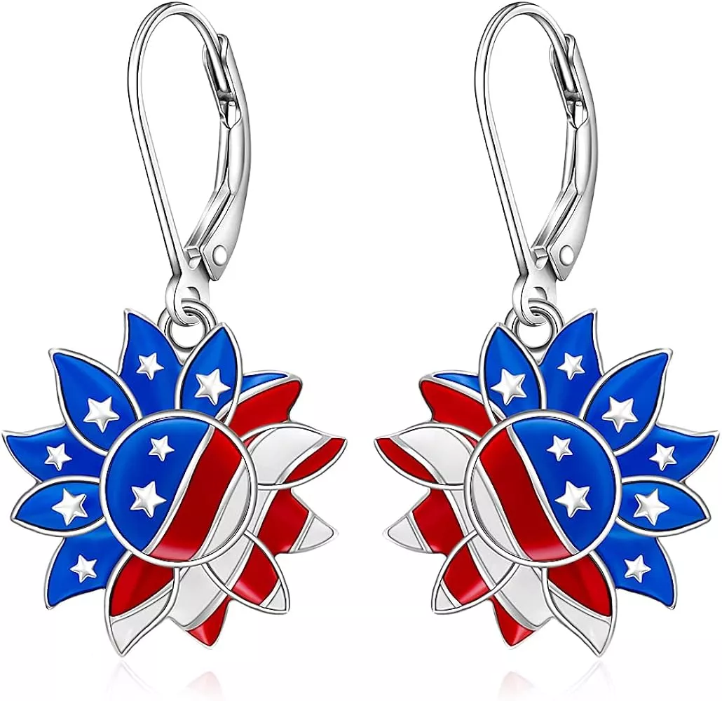 4th of July American Flag Earrings Easter Bunny Shamrock Earrings for Women Cardinal Drop Dangle ... | Amazon (US)