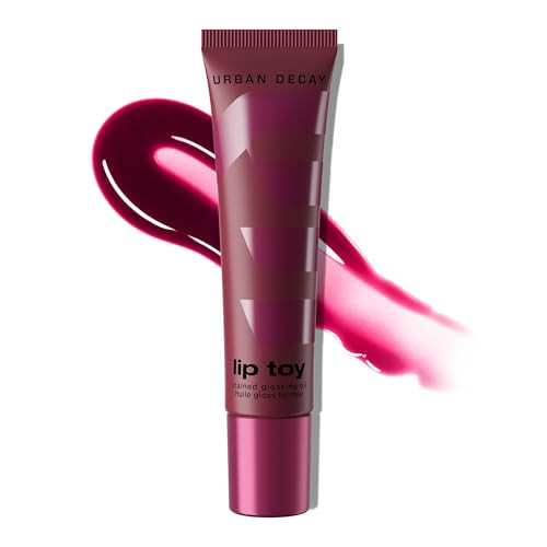 Urban Decay Lip Toy pH Staining Lip Oil - Lip-Caring Oil With Up To 24HR Hydration + All-Day pH-Reactive Stain, High Shine Non-Sticky Gloss - Jam Sesh (Berry Jam) - Deep Berry, High Stain | Amazon (US)
