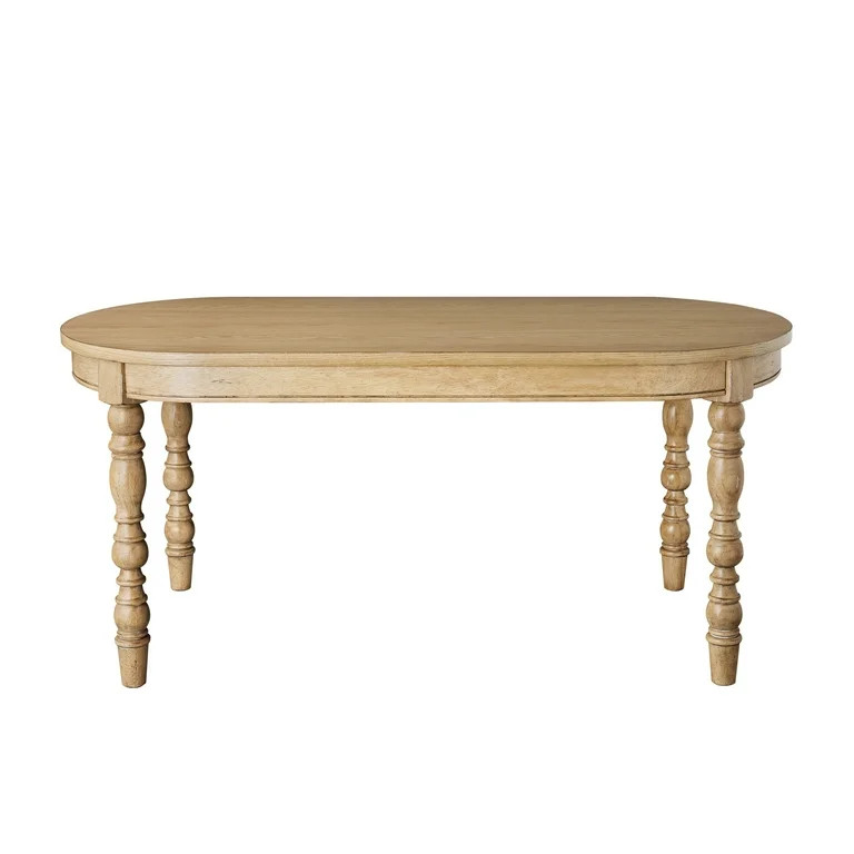 The Pioneer Woman Willa Spindle Solid Wood Dining Table, Heirloom Wheat Finish, Farmhouse Style | Walmart (US)