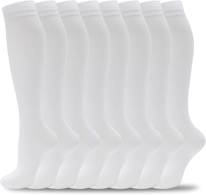 hello momoya Compression Socks for Women Men Knee High Running Stocking 20-30 mmHg Travel Athleti... | Amazon (US)