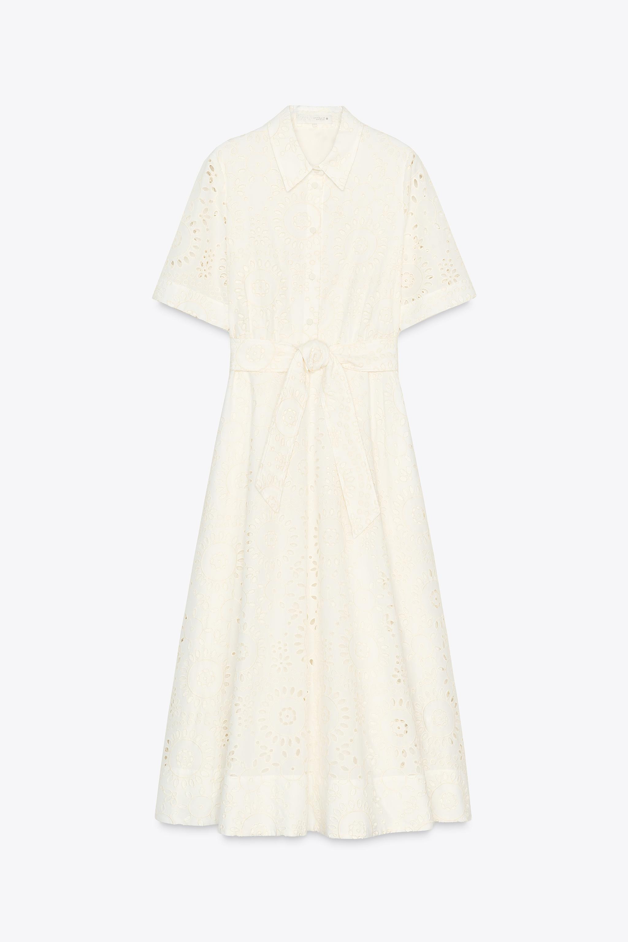ZW COLLECTION EMBROIDERED SHIRT DRESS | Zara US