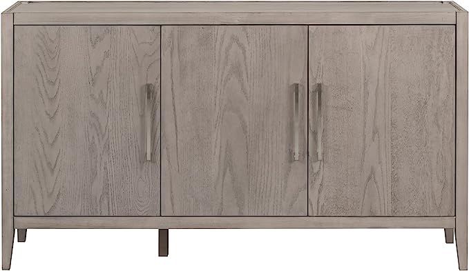 Amposei Wooden Credenza Sideboard Buffet 3-Door Entryway Storage Console Cabinet Kitchen Cupboard... | Amazon (US)