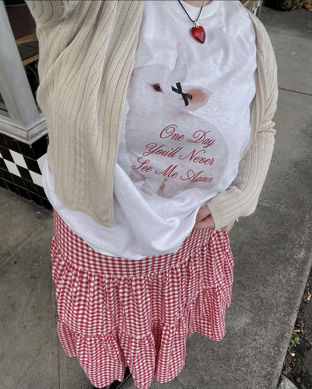 t shirt is from favoritechildcollective.com, cardigan is thrifted, and skirt is from shinybynature.com

#LTKplussize #LTKSeasonal #LTKstyletip