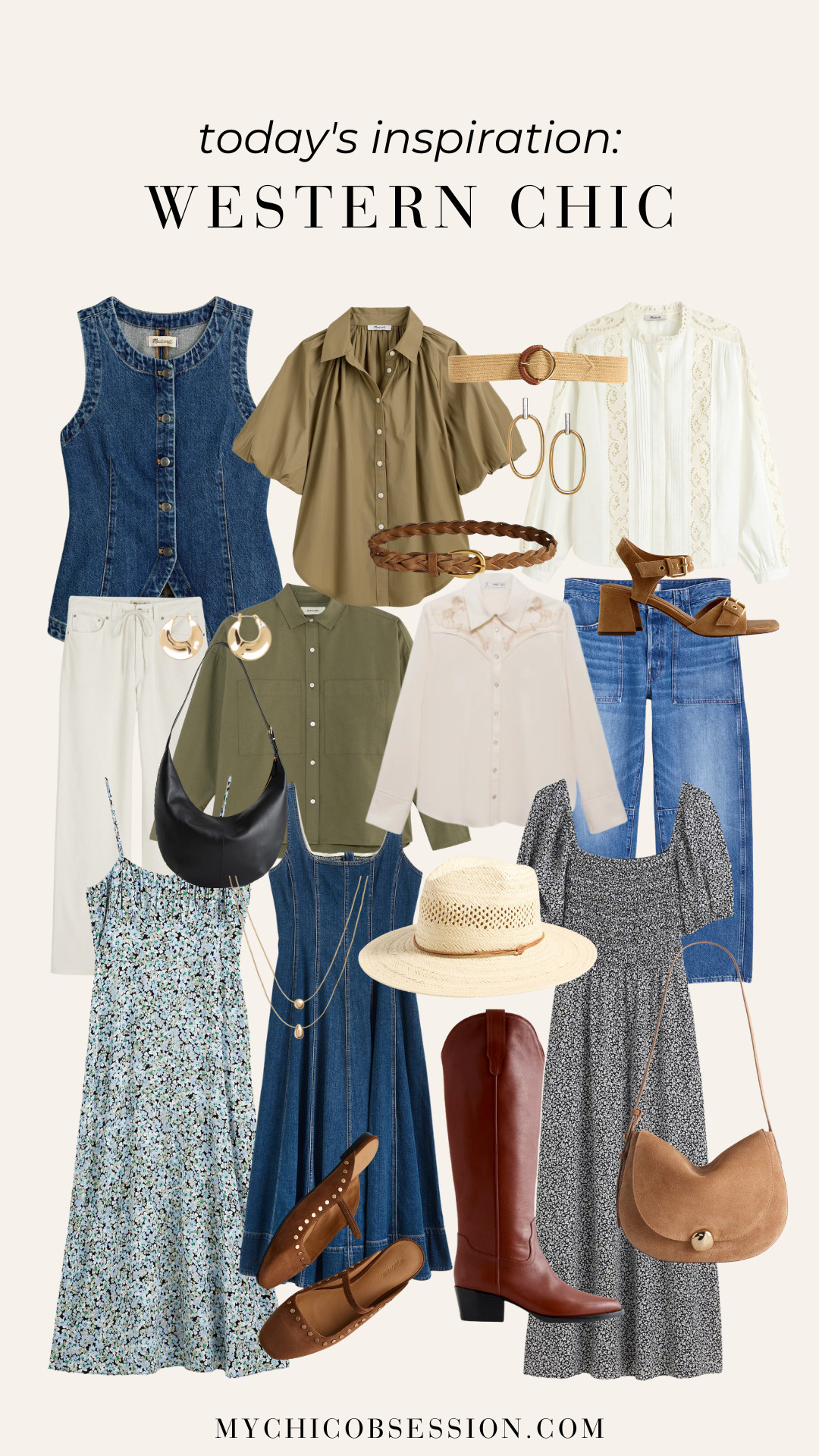 Seventies-inspired Western Chic looks are on the horizon for spring and summer look. Have fun with suede and leather details, lacy blouses, floral dresses, denim on denim, and saddle bags to refresh your style this upcoming season. 

 #LTKSeasonal #LTKStyleTip #LTKShoeCrush