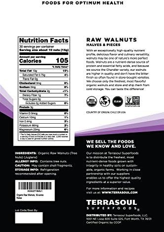 Terrasoul Superfoods Organic Raw Walnuts, 2 Lbs (2 Pack) - Chandler Variety | Fresh | Light Color | Amazon (US)