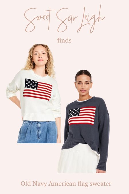 Old navy American flag sweater | Memorial Day outfit, Fourth of July outfit 

#LTKSeasonal #LTKStyleTip #LTKFindsUnder50