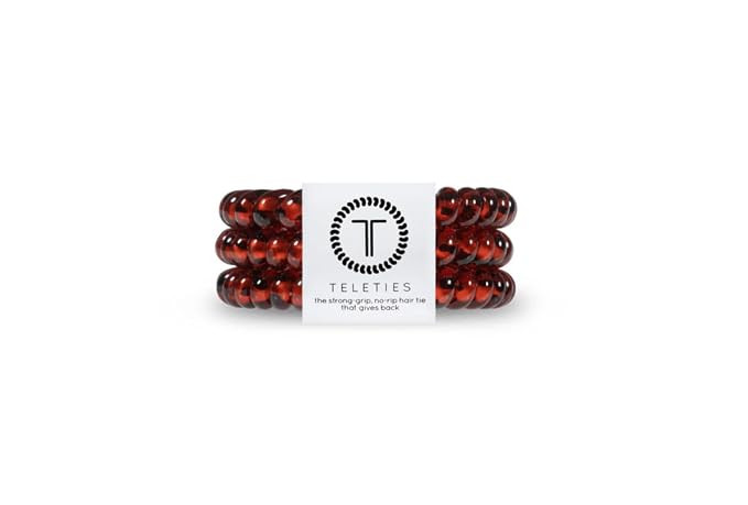 TELETIES - Spiral Hair Coils - Ponytail Holder Hair Ties for Women - Phone Cord Hair Ties - Stron... | Amazon (US)