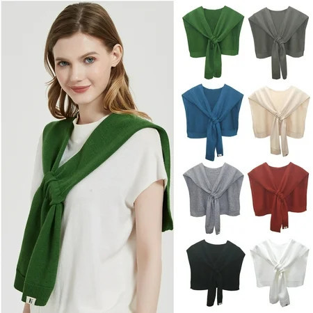 Dalrosia Sweater Shawl Wraps for Women Sweater Knitted Knotted Shawls Travel Casual Scarf Cape Shoulder Tops Fashion Wrap | Walmart (US)