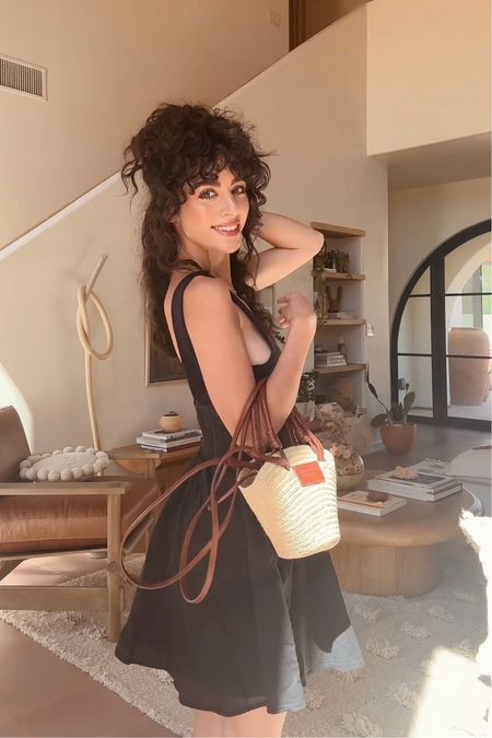Love this easy cotton dress for summer with a basket bag ✨

#LTKFindsUnder100