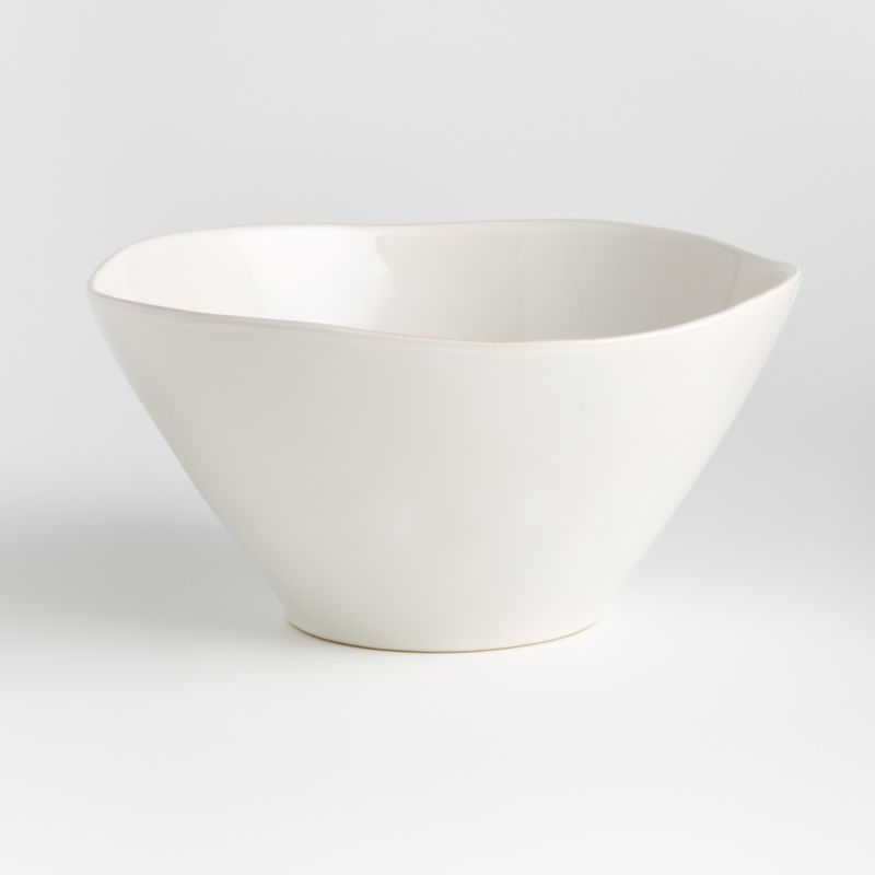 Marin White Small Serving Bowl + Reviews | Crate and Barrel | Crate & Barrel