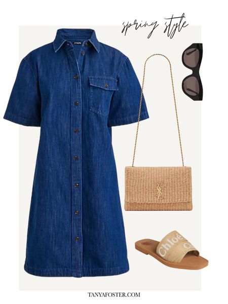 Love this denim jean dress for a spring look! 

#LTKstyletip #LTKfindsunder100 #LTKSeasonal