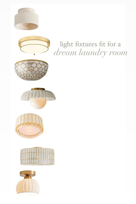Beautiful & detailed flush mount light fixtures fit for a dream laundry room (or any room for that matter).

Which is your favorite??

The second to last one is the only one I can’t link - it’s from World Market!

#LTKstyletip #LTKsalealert #LTKhome