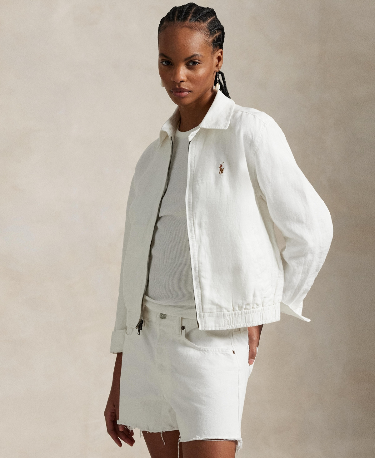 Polo Ralph Lauren Women's Linen Windbreaker - White | Macy's