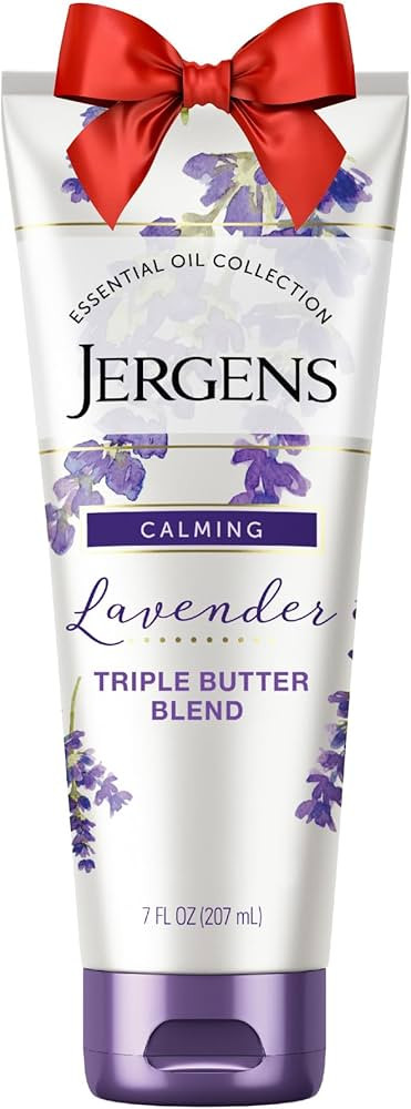 Jergens Lavender Body Butter Hand and Body Lotion, Moisturizer for Women, with Essential Oils for... | Amazon (US)