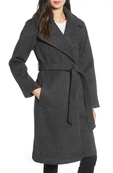 Herringbone Wrap Coat | Nordstrom