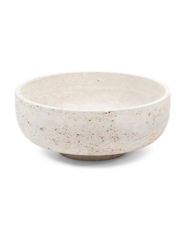 10in Travertine Bowl | TJ Maxx