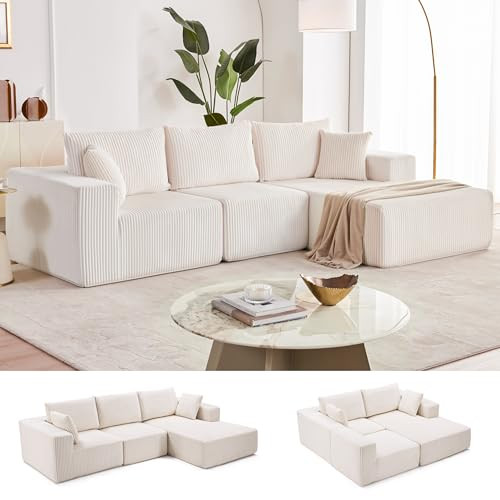 Weture 108\u201d Modular Sectional Sofa, Cloud Sectional Couch with Deep Seat, Modern Modular L-S... | Amazon (US)