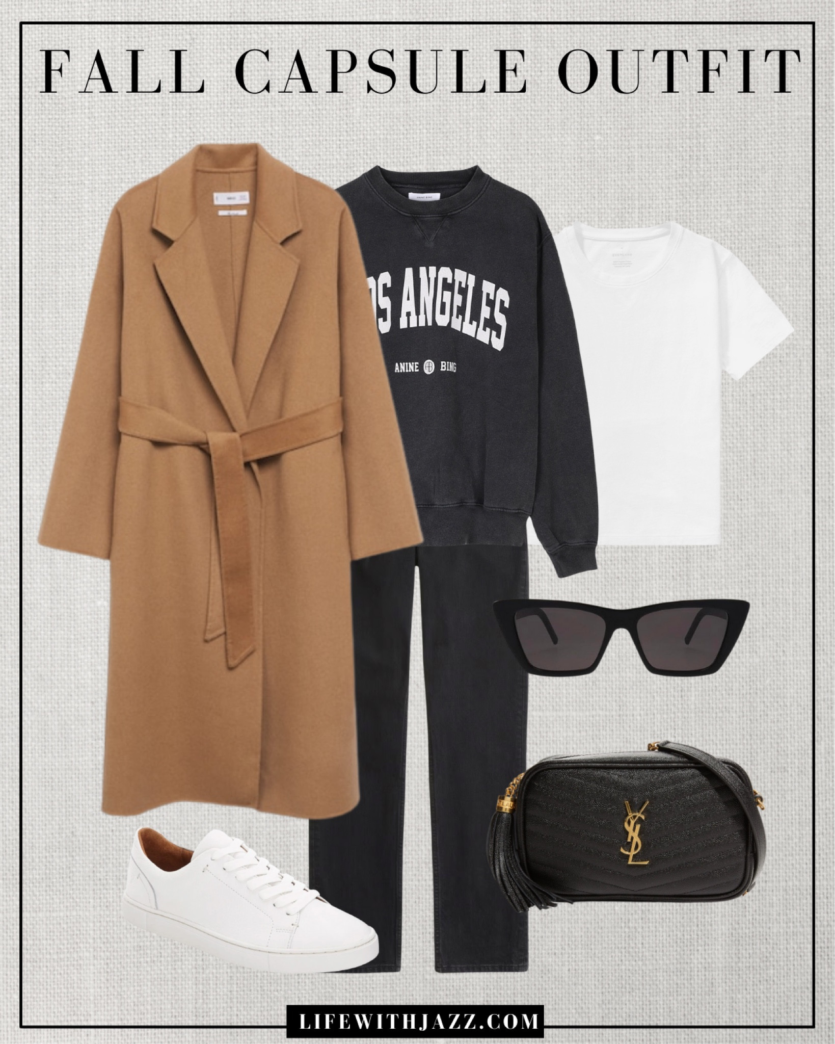 Fall capsule outfit inspo 

Fall capsule outfit / casual outfit / travel / errands / coat / sweatshirt / tee / jeans / sneakers / sunglasses / purse / MANGO / Abercrombie 

#LTKtravel #LTKSeasonal #LTKstyletip
