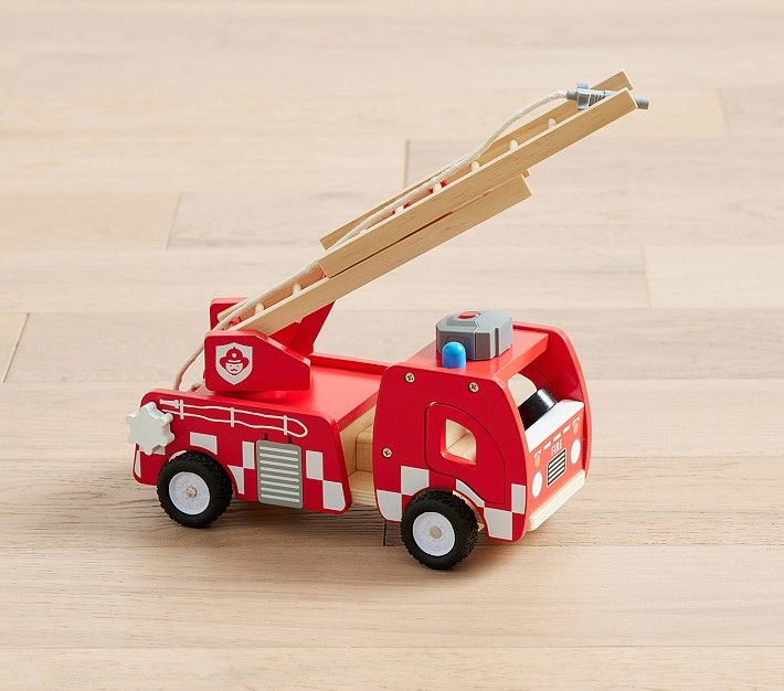 Wooden Light-Up Fire Truck Emergency Vehicle | Pottery Barn Kids