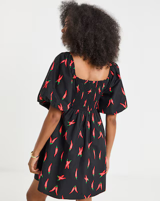 Simply Be Chilli Print Cotton Poplin Skater Dress | Simply Be (UK)