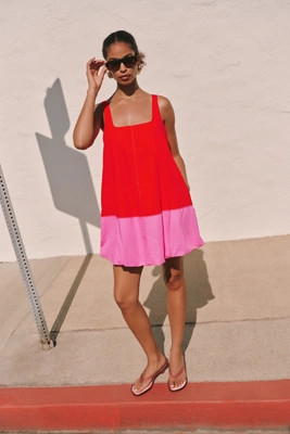 Maeve Poplin Bubble Mini Dress | Anthropologie (US)