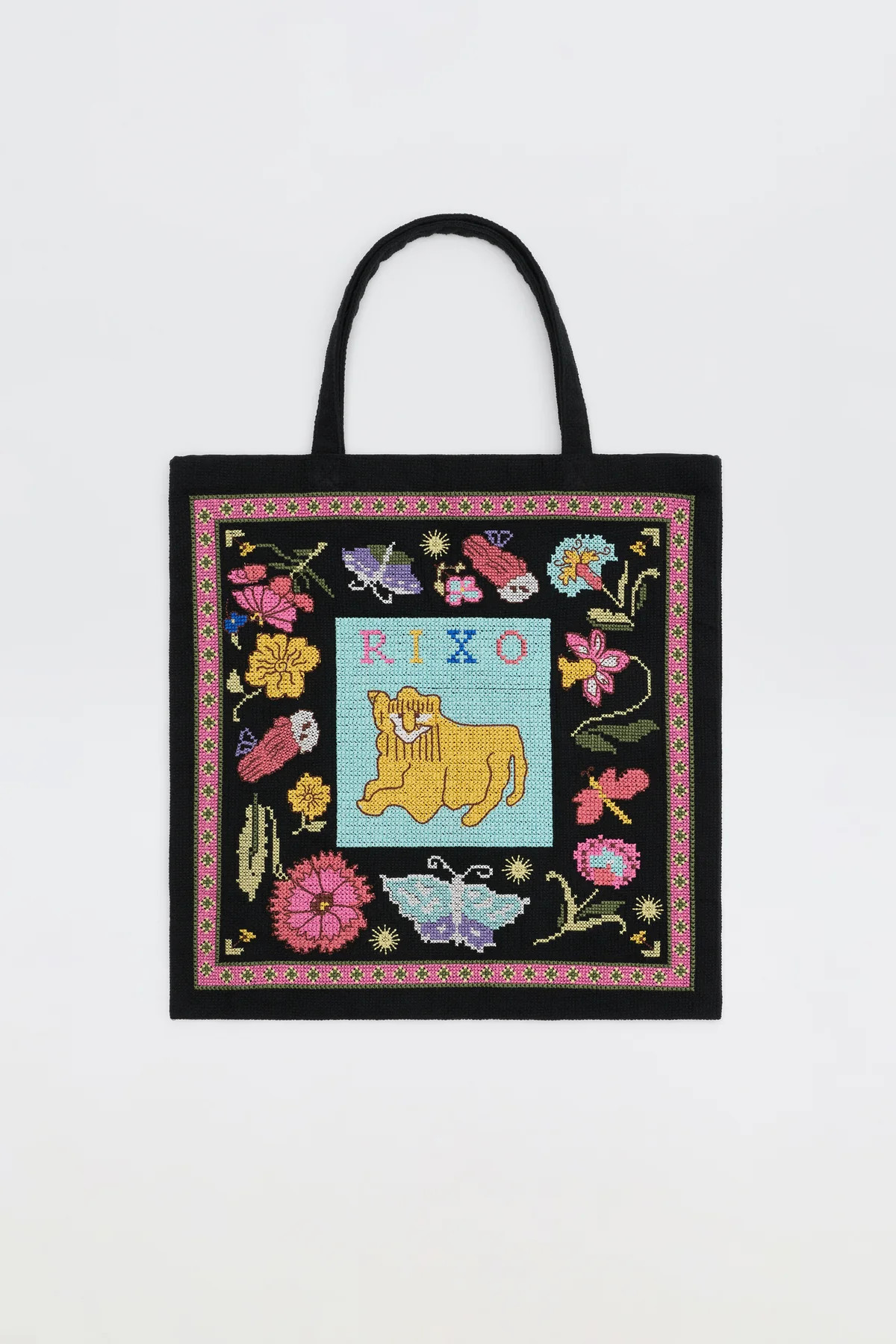 Lili  -  Leo Cross Stitch Embroidery Charcoal | Rixo