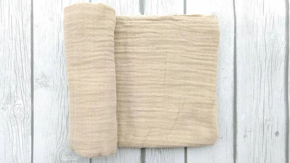 Tan swaddle Pom pom baby blanket Baby shower gifts for a boy | Etsy | Etsy (US)
