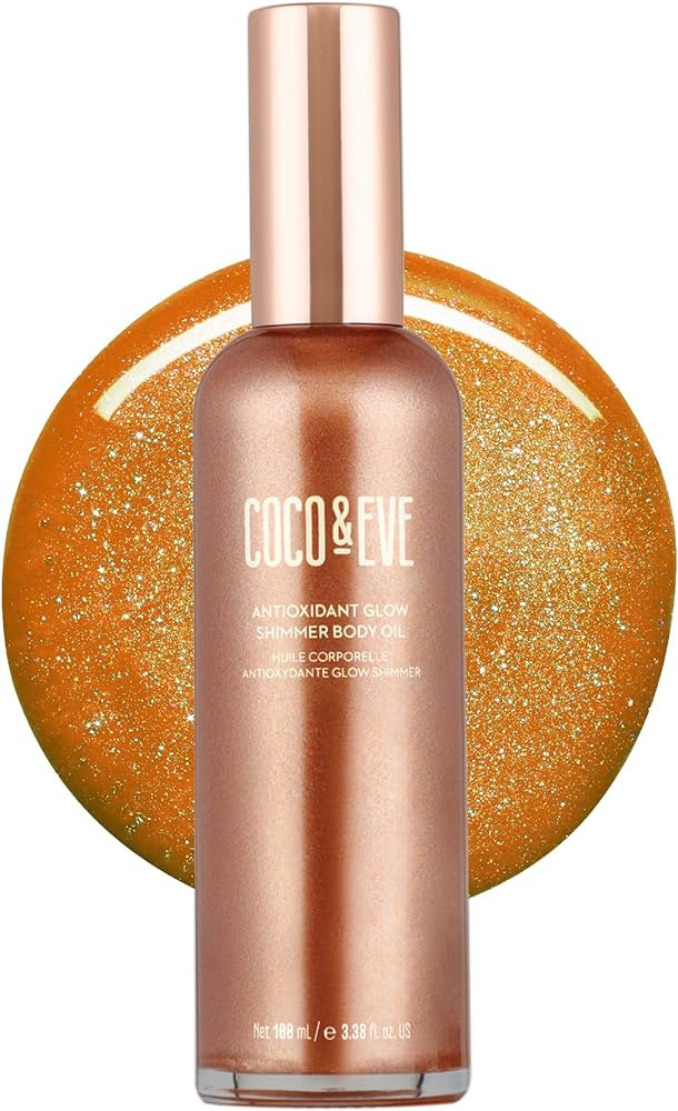 Coco & Eve Antioxidant Glow Shimmer Body Oil - Lightweight Skin Illuminator with Pearlescent Mine... | Amazon (US)