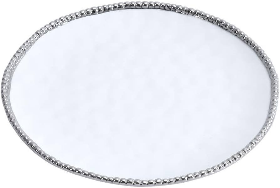 Pampa Bay Porcelain Round Dinner Plate White with Silver Trim (1) | Amazon (US)