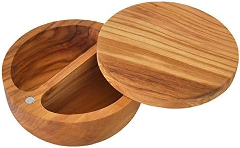 Naturally Med Olive Wood Salt Keeper/Salt and Pepper Keeper | Amazon (US)