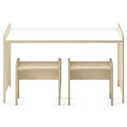 StudioDuc Juno Modern Classic Natural Birch Wood Kids Play Table Stool Set | Kathy Kuo Home