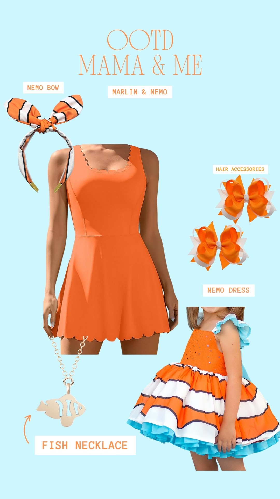 Mommy and me, Finding Nemo Disneybound! Disney, Disney world, Disney bound, mommy and me